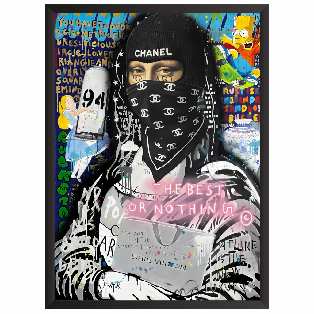 Plakat obraz młodzieżowy abstract mona lisa
