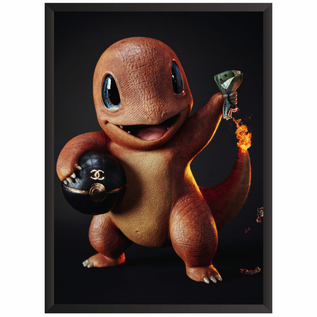 Plakat obraz w ramce młodzieżowy charmander