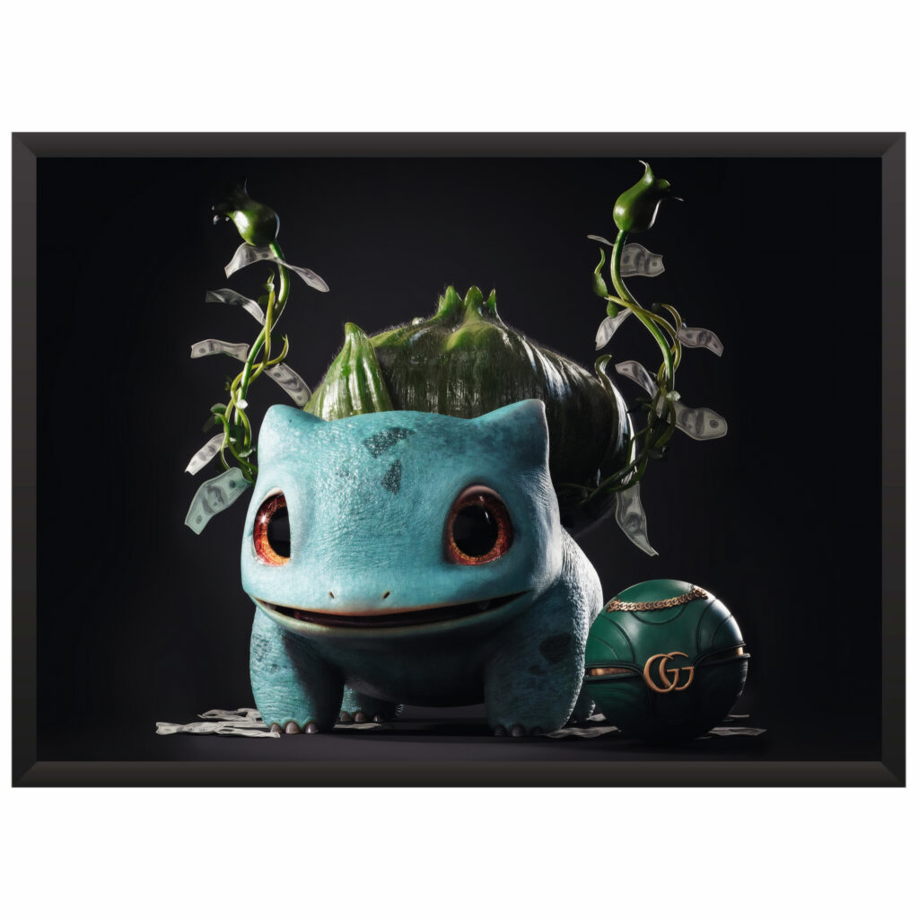 Plakat obraz w ramce młodzieżowy bulbasaur