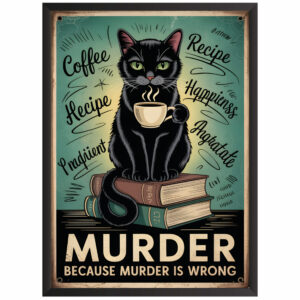Plakat w ramce obraz smieszny kot murder
