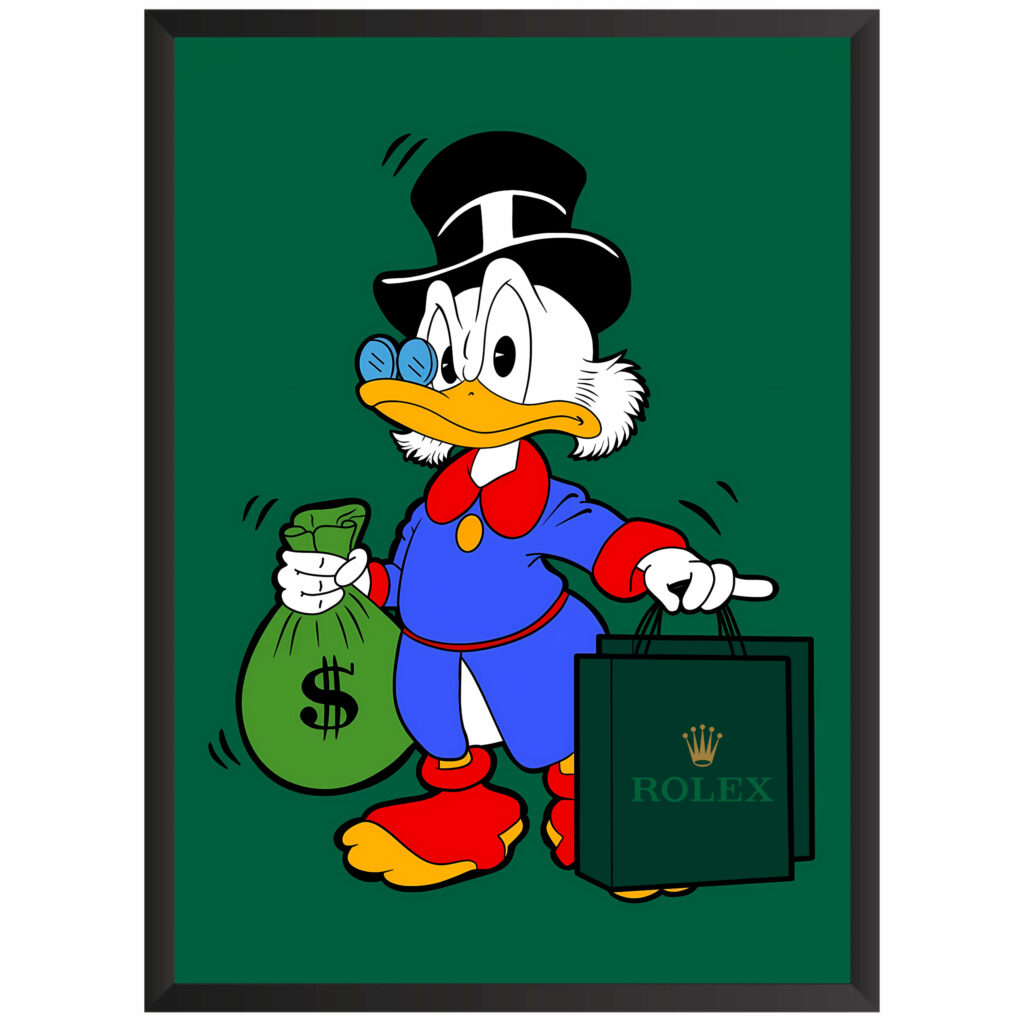 Plakat obraz w ramce młodzieżowy Money Kaczor