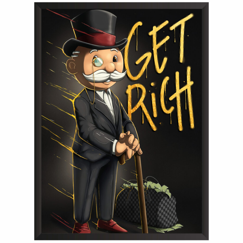 Plakat obraz w ramce młodzieżowy get rich