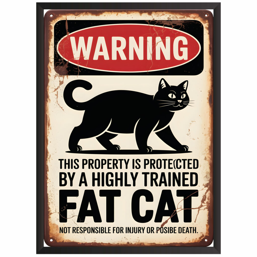 Plakat w ramce obraz smieszny kot fat cat