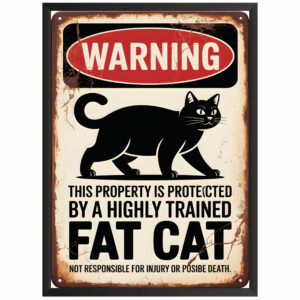 Plakat w ramce obraz smieszny kot fat cat