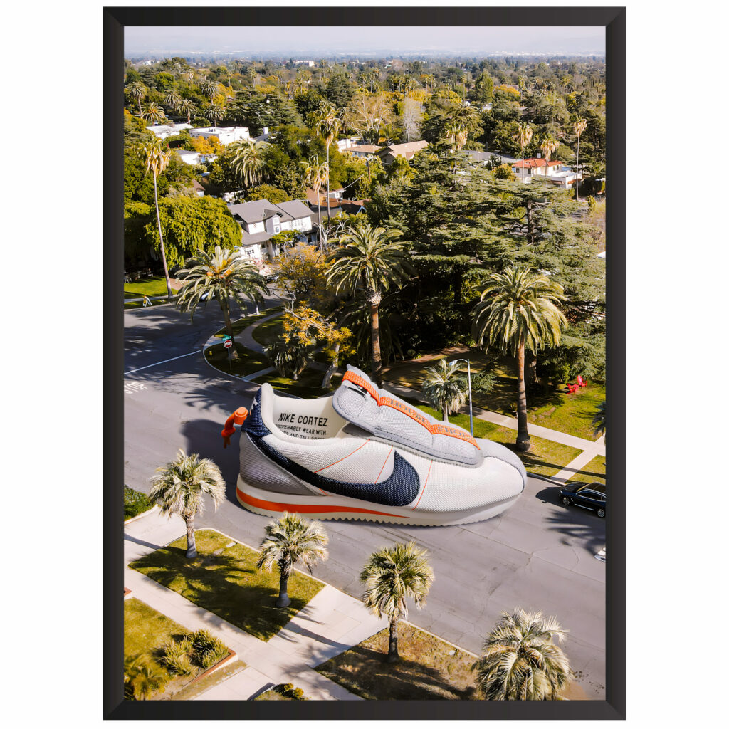 Plakat w ramce obraz buty krajobraz