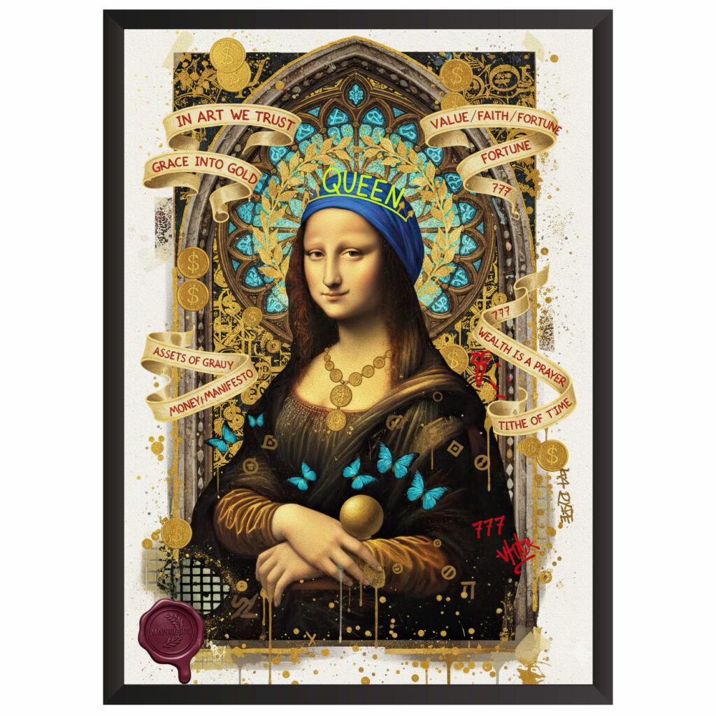 Plakat obraz młodzieżowy abstract mona lisa