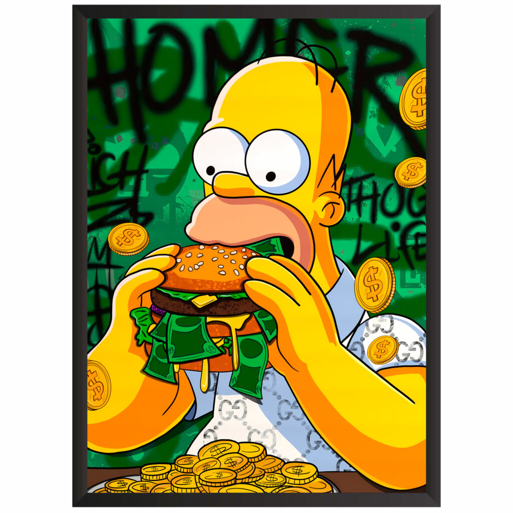 Plakat obraz w ramce młodzieżowy homer