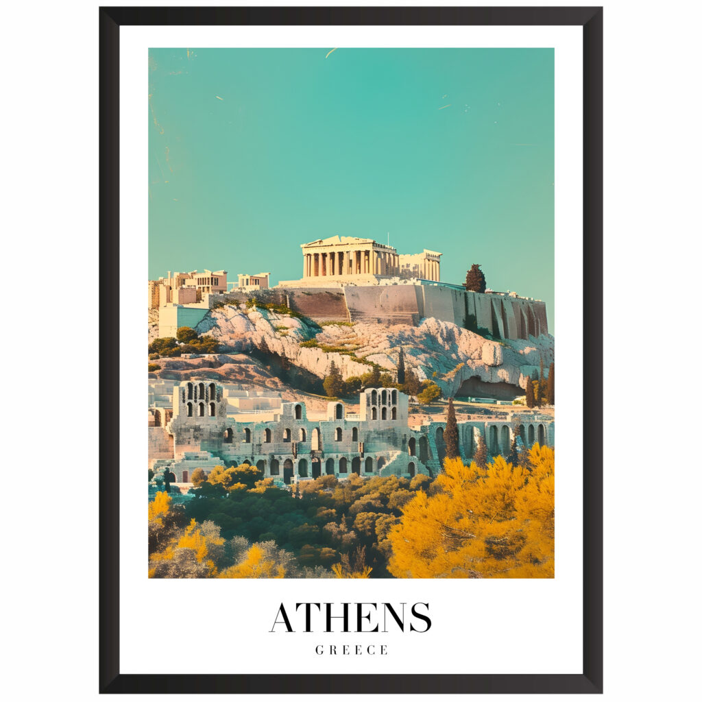 Plakat motyw podróżniczy Athens