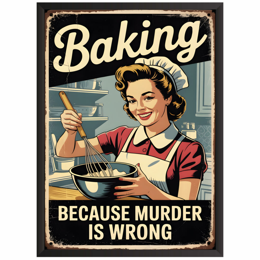 Plakat obraz w stylu retro Baking
