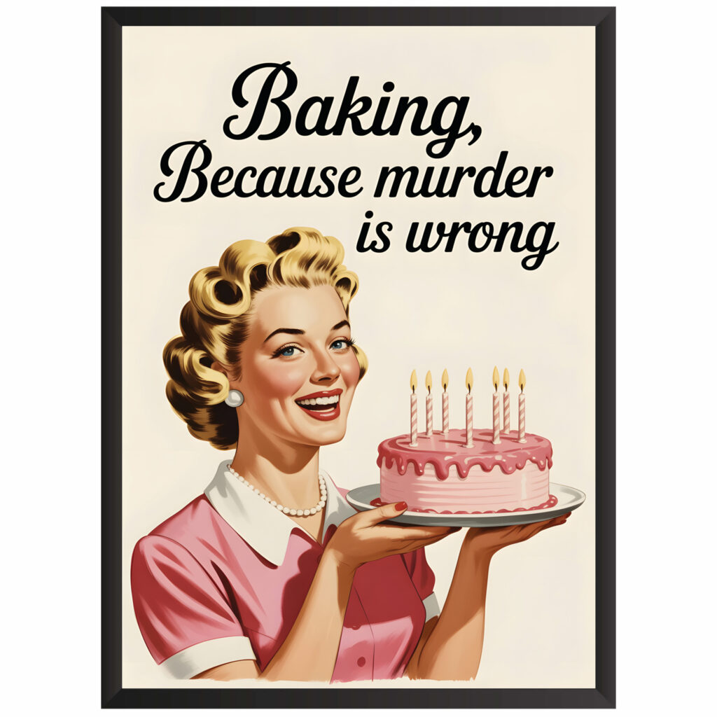 Plakat obraz w stylu retro Baking