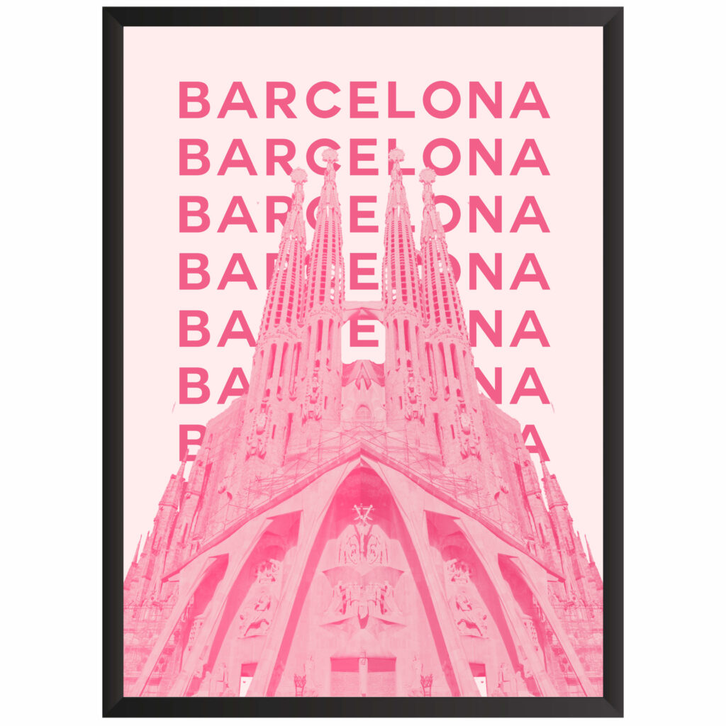 Plakat motyw podróżniczy Barcelona
