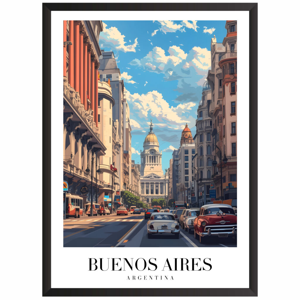 Plakat motyw podróżniczy Buenos Aires
