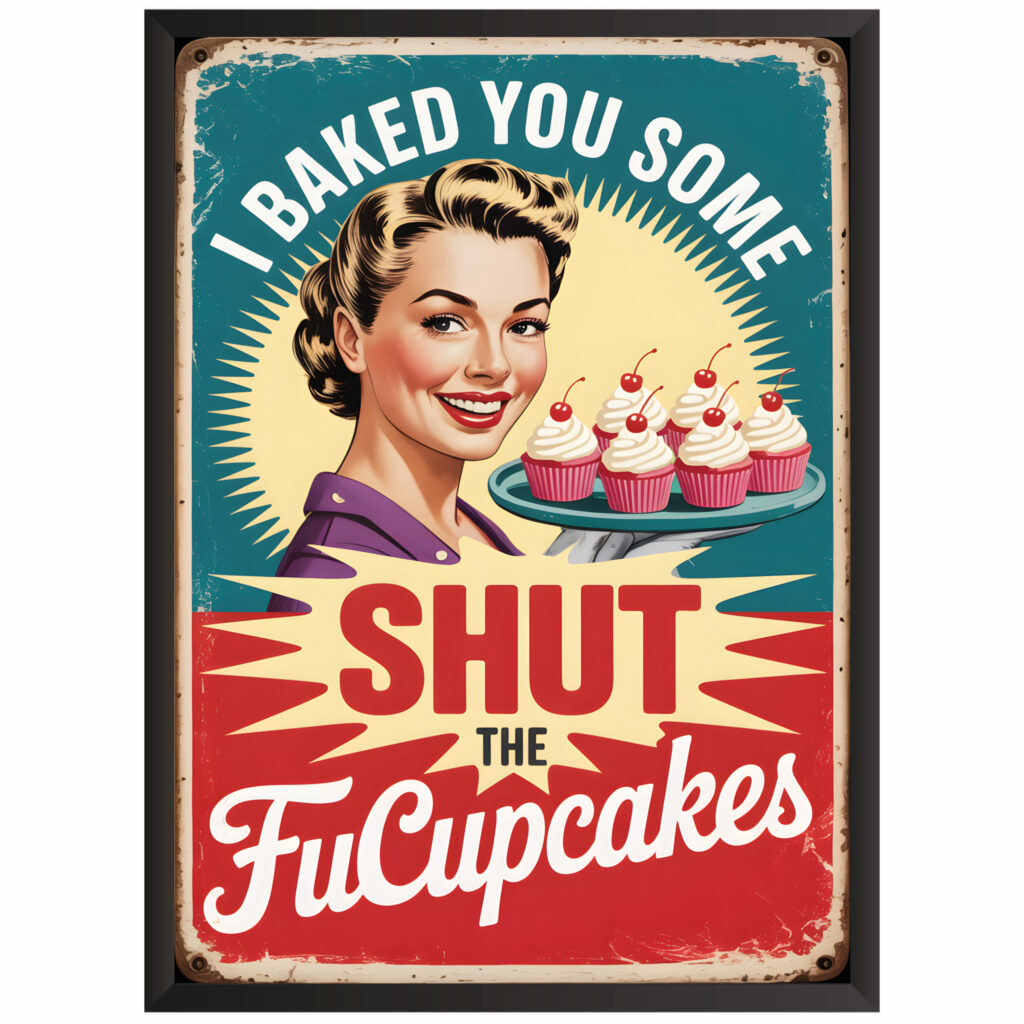 Plakat obraz w stylu retro Baked