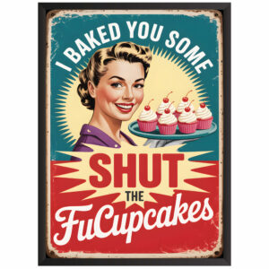 Plakat obraz w stylu retro Baked