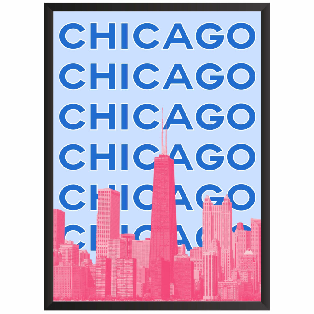Plakat motyw podróżniczy Chicago
