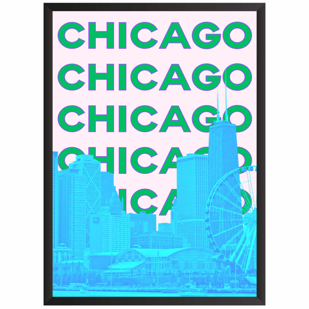 Plakat motyw podróżniczy Chicago