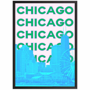 Plakat motyw podróżniczy Chicago