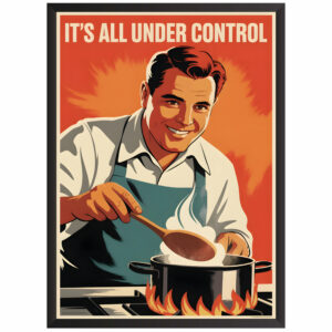 Plakat obraz w stylu retro Under control