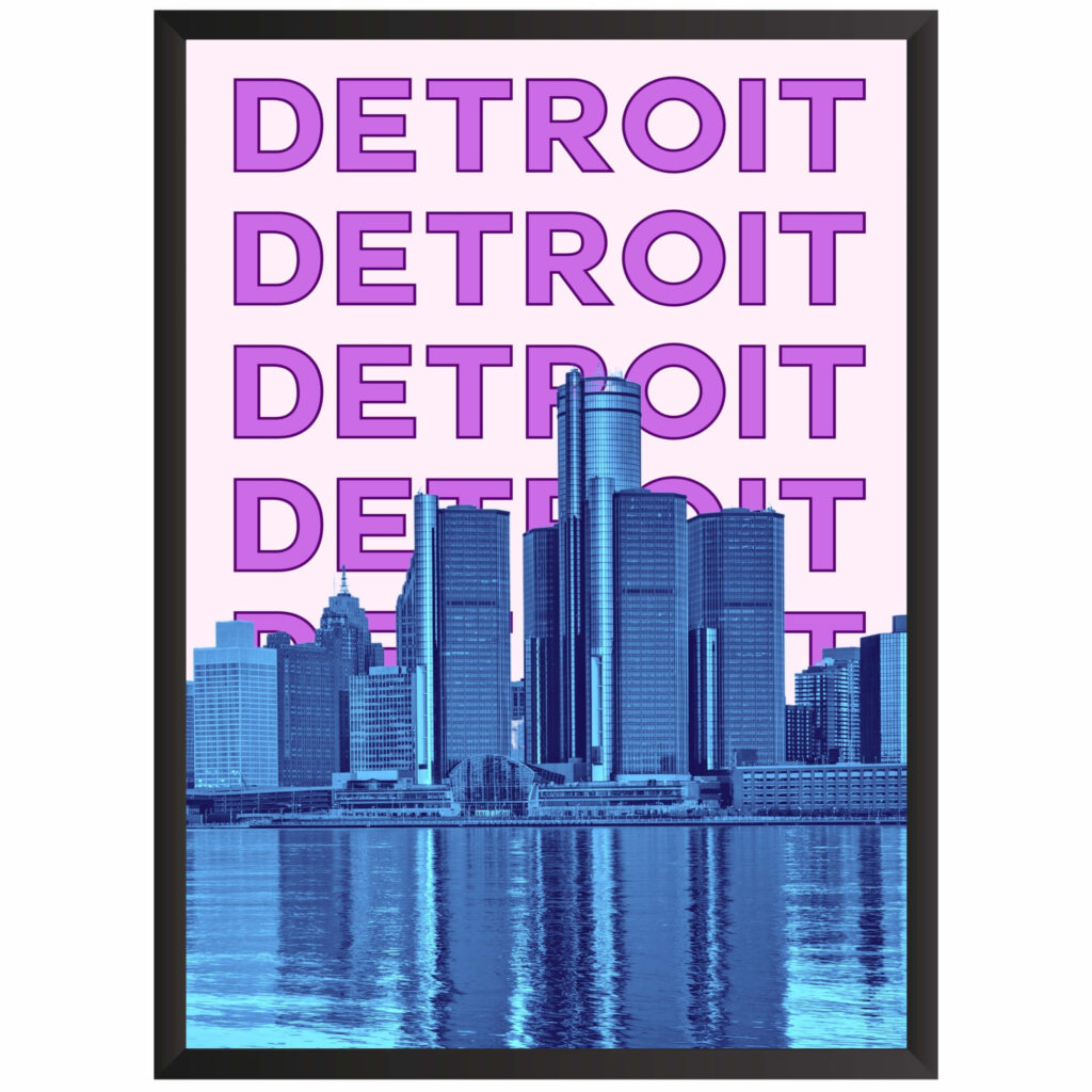 Plakat motyw podróżniczy Detroit