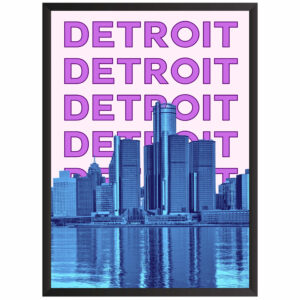 Plakat motyw podróżniczy Detroit