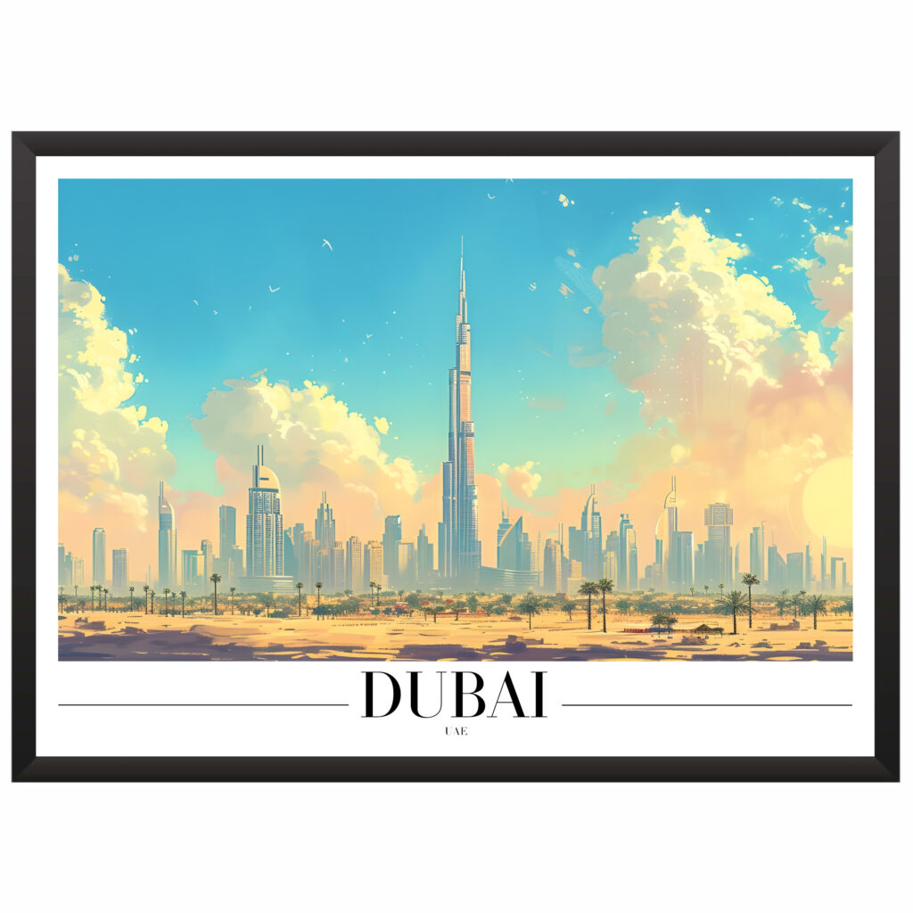 Plakat motyw podróżniczy Dubai