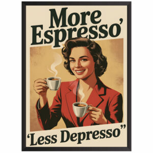 Plakat obraz w stylu retro Espresso