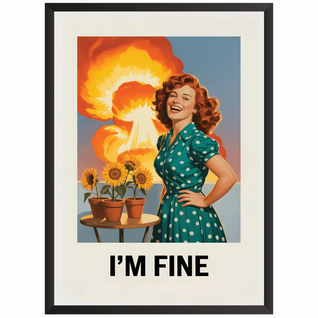 Plakat obraz w stylu retro fine