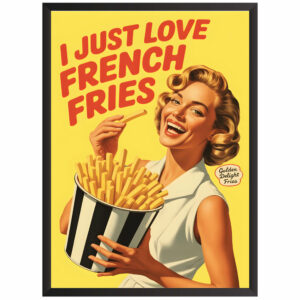 Plakat obraz w stylu retro fries