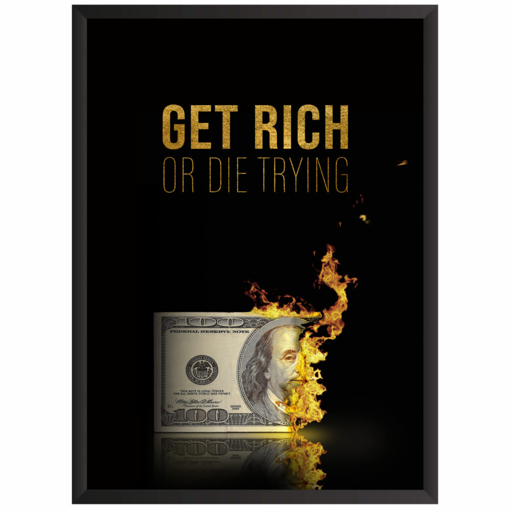 Plakat obraz w ramce młodzieżowy money get rich