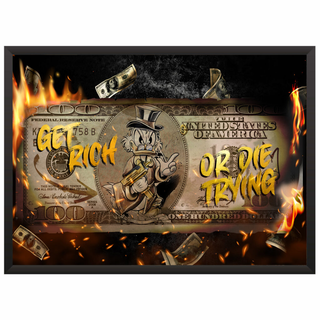 Plakat obraz w ramce młodzieżowy money get rich