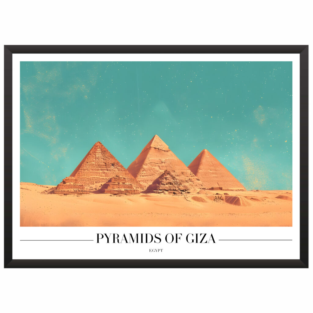Plakat motyw podróżniczy Piramidy Giza