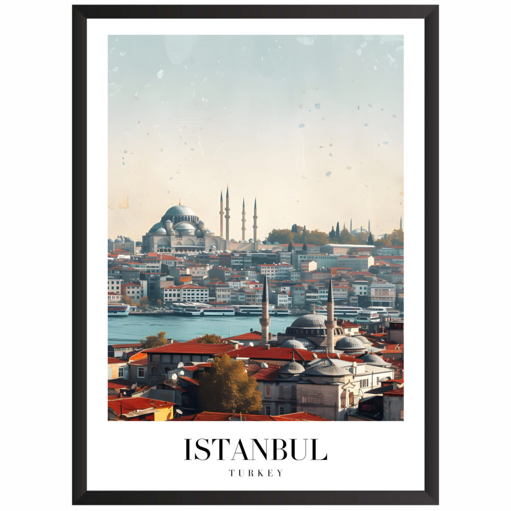 Plakat motyw podróżniczy Istambul