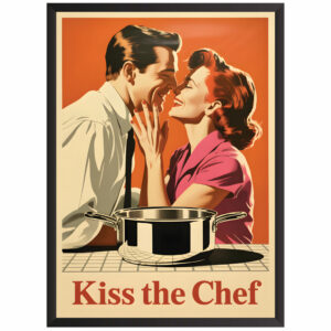 Plakat obraz w stylu retro kiss
