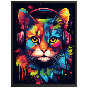 Plakat obraz w stylu gaming kot