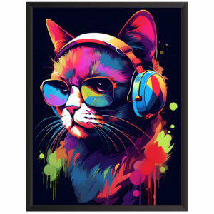 Plakat obraz w stylu gaming kot