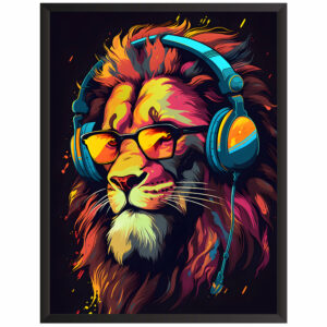 Plakat obraz w stylu gaming lew