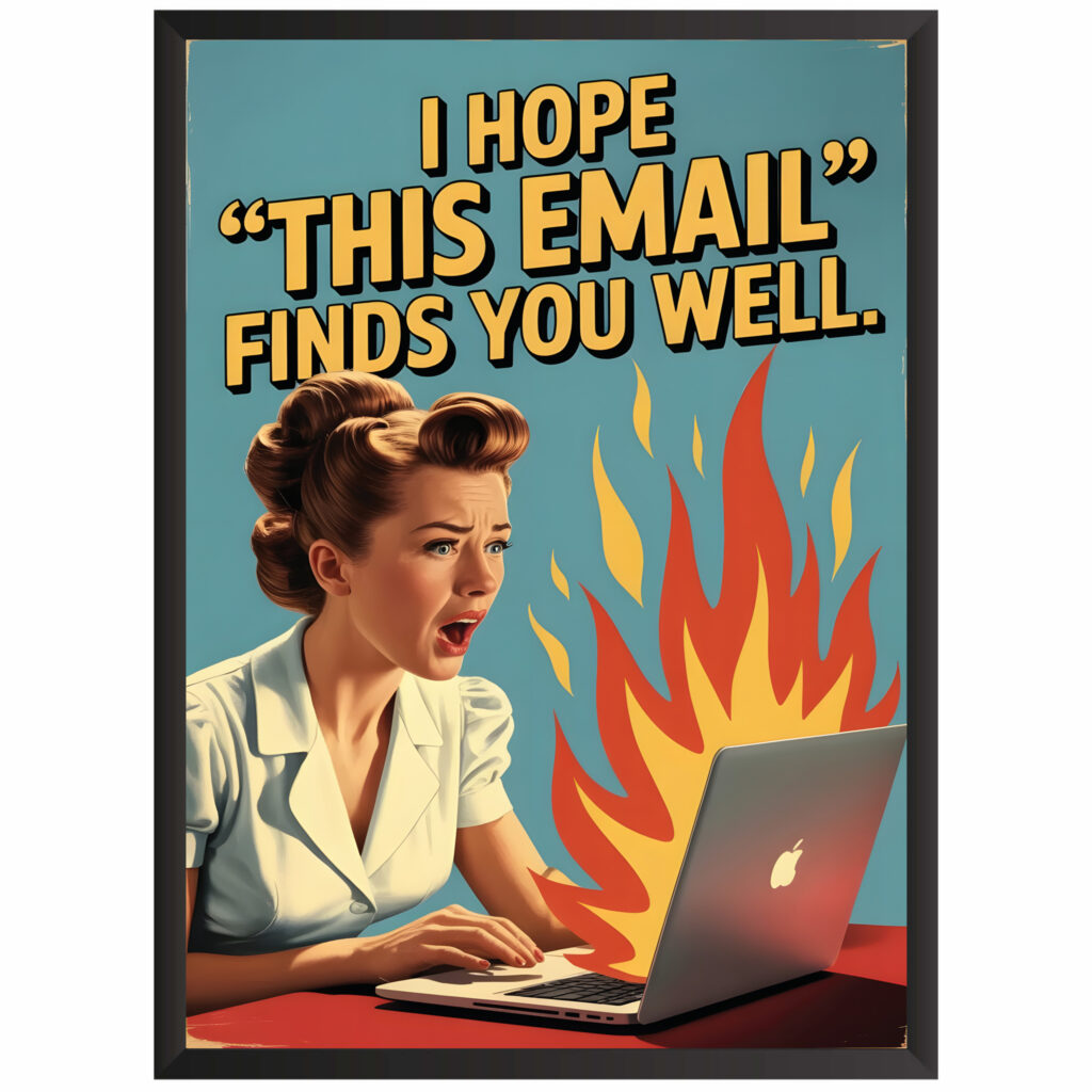 Plakat obraz w stylu retro better email