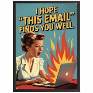 Plakat obraz w stylu retro better email