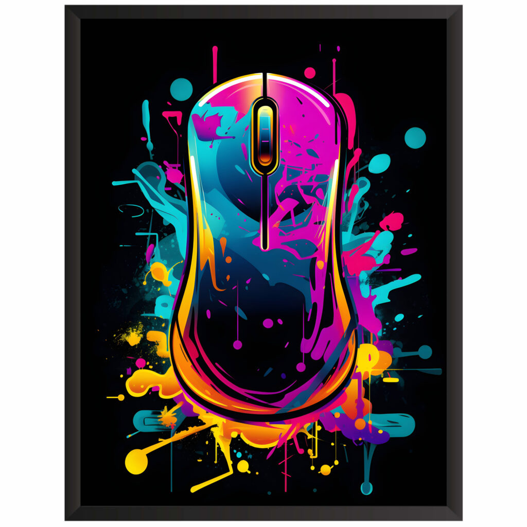 Plakat obraz w stylu gaming mysz