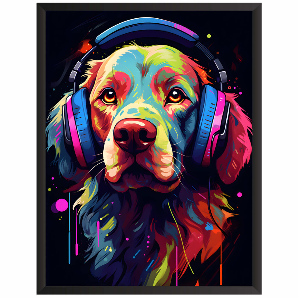 Plakat obraz w stylu gaming pies