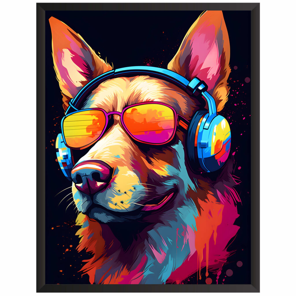 Plakat obraz w stylu gaming pies