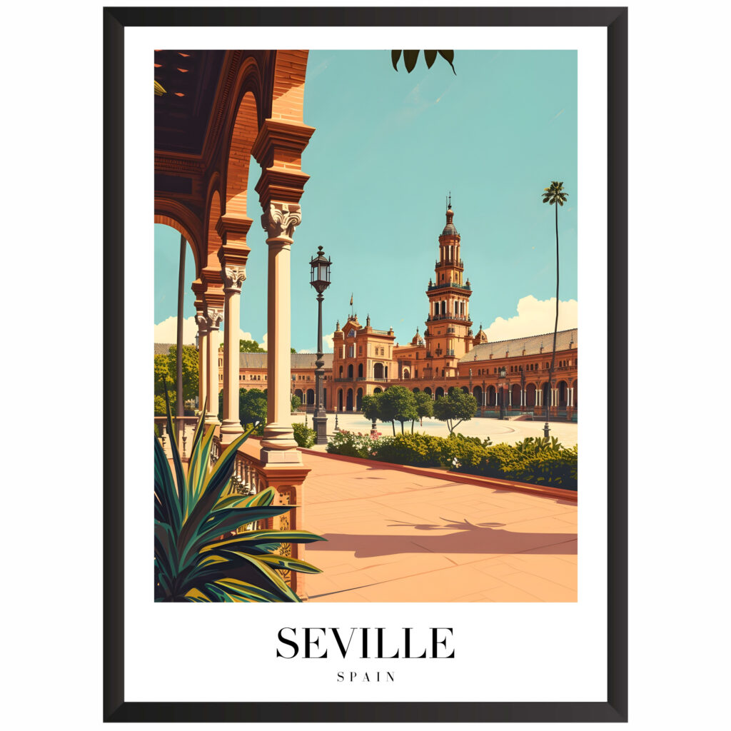 Plakat motyw podróżniczy Seville
