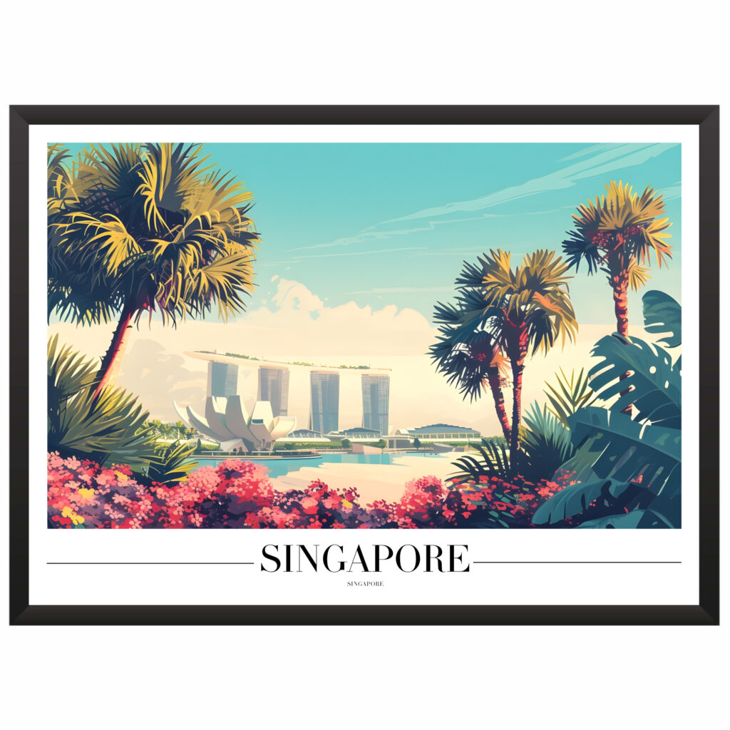Plakat motyw podróżniczy Singapore