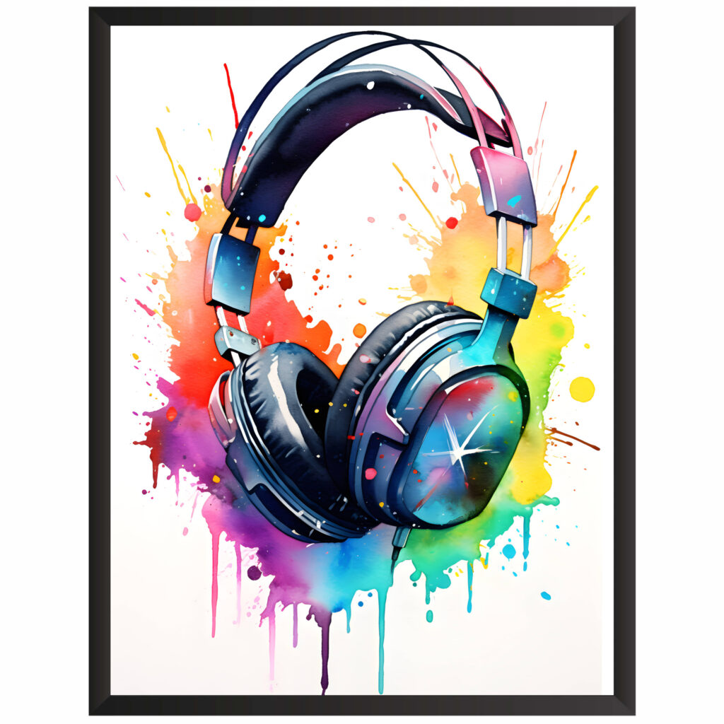 Plakat obraz w stylu gaming słuchawki
