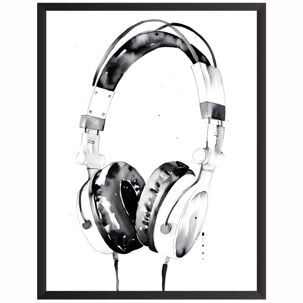 Plakat obraz w stylu gaming słuchawki