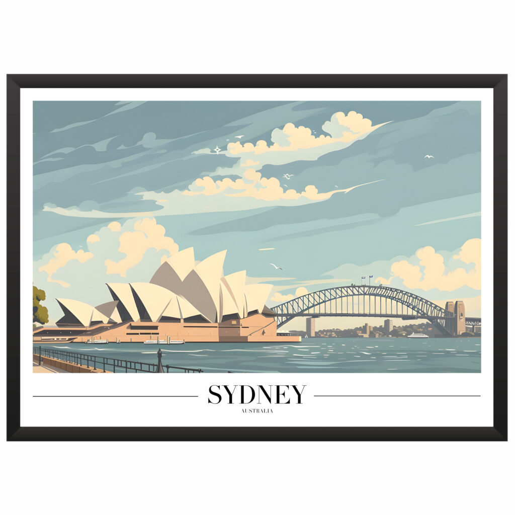 Plakat motyw podróżniczy Sydney