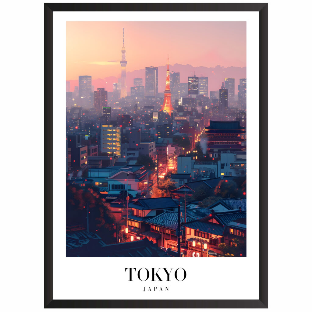 Plakat motyw podróżniczy Tokyo