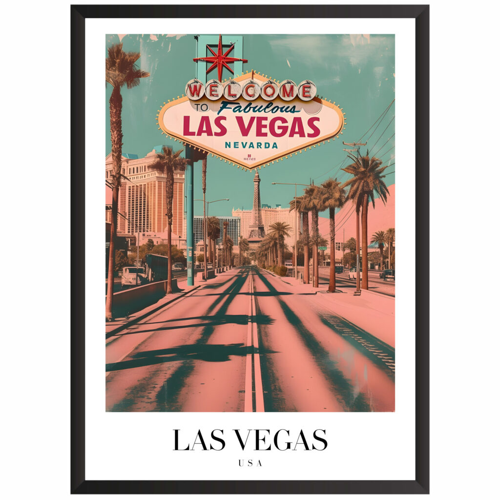 Plakat motyw podróżniczy Las Vegas