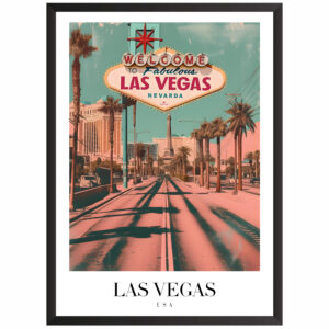 Plakat motyw podróżniczy Las Vegas
