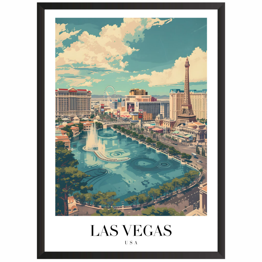 Plakat motyw podróżniczy Las Vegas